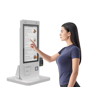 Nfc Pos <span class=keywords><strong>Terminal</strong></span> Full Hd Lcd-Scherm 23.8Inch Capacitief Touchscreen Qr/Barcode Scanner Restaurant Eten Bestellen Betaling Zelf Kiosk - Product Image 1