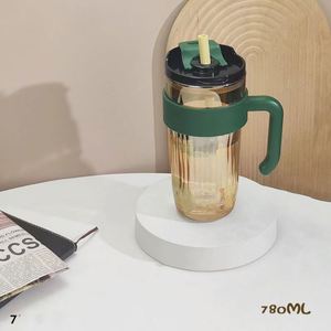 Nouvelle tasse en verre électroplaqué grande capacité 780 ml résistante aux hautes températures pour voiture et moto avec couvercle, idéale pour le café froid - Product Image 6