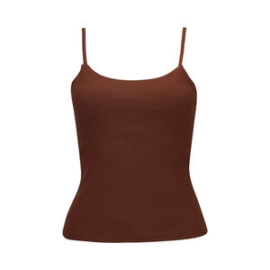 Camisole féminine à dentelle pour femme, en coton doux et respirant, bretelles réglables, idéale pour superposition romantique, haut uni. - Product Image 1