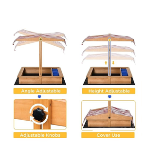 <span class=keywords><strong>Bac</strong></span> à <span class=keywords><strong>sable</strong></span> en bois extérieur Montessori pour enfants grand <span class=keywords><strong>bac</strong></span> à <span class=keywords><strong>sable</strong></span> avec sièges de banc jeu sensoriel exploration aire de jeux amusante - Product Image 2