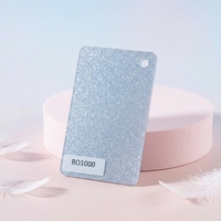 Feuille acrylique PMMA double face argentée, résistante aux UV, finition pailletée, 3 mm, avec service de découpe disponible