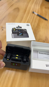 Microphone sans fil cravate PIX-LINK Q18 2 <span class=keywords><strong>en</strong></span> 1, microphone cravate magnétique à 2 boutons, <span class=keywords><strong>enregistrement</strong></span>, diffusion <span class=keywords><strong>en</strong></span> direct - Product Image 5