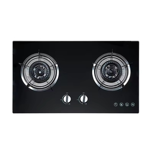 Piano Cottura a <span class=keywords><strong>Gas</strong></span> a 2 Fuochi per Uso Domestico e Commerciale, in Vetro Temperato, da Incasso, Fornello a <span class=keywords><strong>Gas</strong></span> Intelligente - Product Image 4