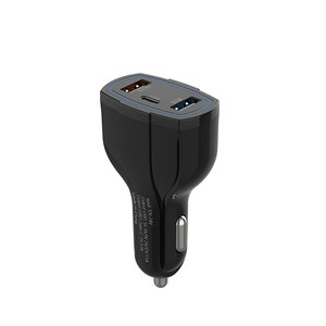 Cargador de Coche USB de 35W, USB 2A+1C, Carga Rápida, 2 Puertos USB, Adaptador para Encendedor de Cigarrillos, para iPhone, Samsung, Cargadores Rápidos - Product Image 5