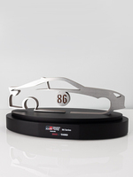 Haute qualité 5mm d'épaisseur en acier forme de voiture de course signe personnalisé créatif automobile artisanat Plaque sport trophée prix gravé