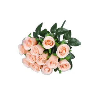 Manufacturer's direct sales simulation small size sunshine rose wedding simulation floral silk flower ornaments