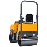 Compacteur routier vibrant à double tambour articulé, machine de compactage autoportée, direction hydraulique