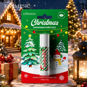 ลิปบาล์ม KORMESIC แบรนด์ส่วนตัว 5 กรัม กลิ่นผลไม้ ชุ่มชื้น นุ่ม ฉ่ำวาว สำหรับเทศกาลคริสต์มาส ของขวัญจากซานต้า รูปทรงตุ๊กตาหิมะและกวางเรนเดียร์ - Product Image 2