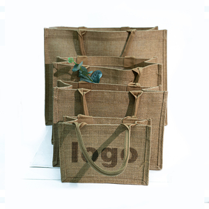 <strong>Wholesale</strong> Reusable Eco Friendly <strong>Tote</strong> Packaging With Rope Handle Durable <strong>Jute</strong> <strong>Tote</strong> <strong>Bag</strong> - Product Image 2