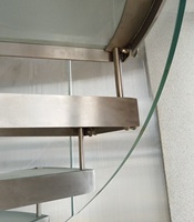 Test de charge VIKO Certification Verre transparent Processus de cintrage à chaud Escaliers en spirale