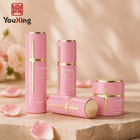 Flacons pompe de luxe vides pour soins de la peau, pots de crème en plastique écologiques avec couvercle cylindrique scellé, fourniture d'usine pour marques cosmétiques