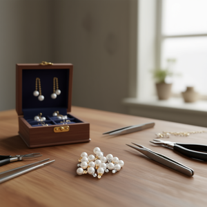 Ciondolo adesivo con perle Ilan da 6 mm, 18 pezzi, per orecchini e gioielli - Product Image 2