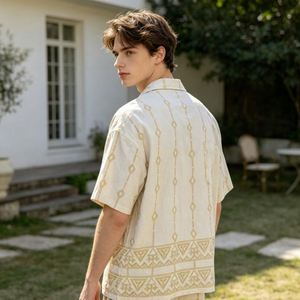 Camisas de lino transpirables con botones para hombre, estilo Broderie Anglaise, de Turquía, al por mayor. - Product Image 3