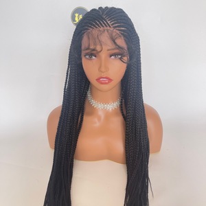 Perruque en cheveux humains bon marché <span class=keywords><strong>Jennifer</strong></span> Lace Front Extension Vendor, nouvelle liste, vente en gros, perruque en dentelle complète sans colle, tressée - Product Image 2