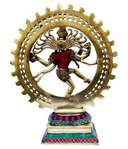 Artesanía en Latón, Marca Nirmala, Estatua de Lord Shiva Bailando Natraj, Figura de Dios, Ídolo Hecho a Mano, Decoración Artística para Mesa, Rajasthan - Product Image 2