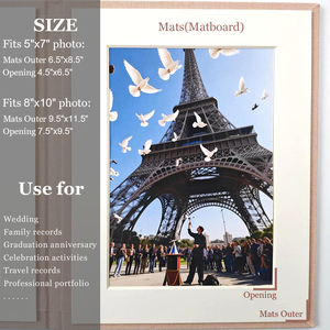 <span class=keywords><strong>Album</strong></span> Portafoto Premium in Lino/Cotone per 2 Foto, Materiale Naturale di Alta Qualità per Esporre <span class=keywords><strong>Ricordi</strong></span> - Product Image 3