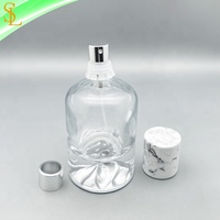 Botol Parfum Kaca Buram Mewah 50ml Kosong Custom, Dapat Diisi Ulang, Dilengkapi Pompa Semprot dan Tutup Kayu/Plastik/Logam, Bisa Sablon