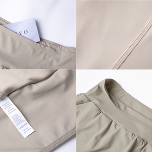 กระโปรงสั้นสีพื้นเซ็กซี่ใส่เล่นเทนนิสเสื้อผ้าระบายอากาศได้ดีแห้งเร็วสำหรับเล่นกีฬาเทนนิสโลโก้ออกแบบได้ตามต้องการ - Product Image 4