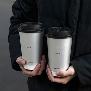Vasos de Papel para Bebidas Calientes con Diseño de Logotipo Personalizado, Doble Pared Ondulada, 6oz, 12oz, 26oz, Plateados - Product Image 4