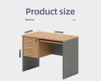 Bureau d'ordinateur moderne en bois avec 3 tiroirs verrouillables, plateau pour clavier, table d'étude compacte pour le bureau à domicile