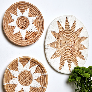 Décor de panier mural, décor mural de panier tissé (ensemble de 3) - Product Image 1