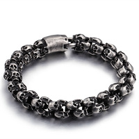 Bracelet chaîne et maillons punk en acier titane rétro tendance pour homme, bijoux en acier inoxydable personnalisés tendance, vente en gros