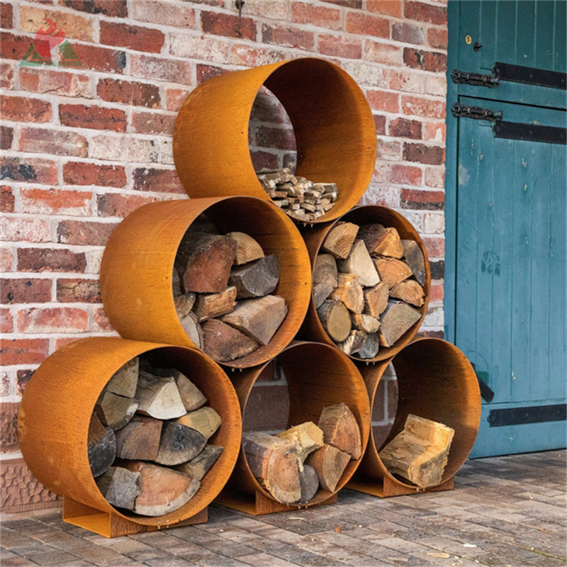 IB-Style Portalegna Per Camino In Acciaio Verniciato - 60x100cm - Robusto E Versatile Per Interni/Esterni - 3