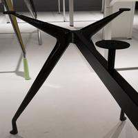 Pieds de table de salle à manger modernes en aluminium noir réglables en forme de Z, base de bureau rectangulaire, quincaillerie pour salon et hôtel