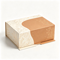 Boîte à rabat inversé personnalisée imprimée, carton pliable avec impression CMYK pour cosmétiques, soins de la peau et emballages de vente au détail