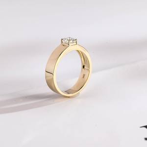 Cincin Kawin Berlian Buatan Laboratorium Potongan Asscher, Cincin Janji Pertunangan Berlian Buatan Laboratorium Emas Padat 18K, Hadiah Ulang Tahun untuknya - Product Image 2