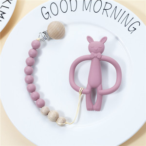 Ensemble <span class=keywords><strong>de</strong></span> perles <span class=keywords><strong>de</strong></span> dentition en silicone <span class=keywords><strong>de</strong></span> qualité alimentaire sans BPA en forme d'ours, clip <span class=keywords><strong>de</strong></span> sucette, accessoires <span class=keywords><strong>de</strong></span> dentition <span class=keywords><strong>pour</strong></span> bébé à faire soi-même, faible MOQ en stock - Product Image 4