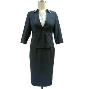 Tenues de travail traditionnelles pour femmes, robes de bureau formelles à silhouette crayon pour l'automne, avec boutons et perles, 2021 - Product Image 2