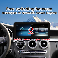 Radio Multimedia para Auto con Pantalla de 12.3 Pulgadas, Android 14, Reproductor de Audio, Carplay para Mercedes Benz Clase C W205 W447 AMG C300 2008-2018