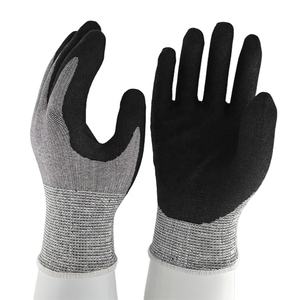 Guantes DE TRABAJO resistentes a cortes recubiertos de arena de nitrilo industrial Nivel de corte F Guantes DE TRABAJO protectores Guantes de mano de seguridad resistentes - Product Image 2