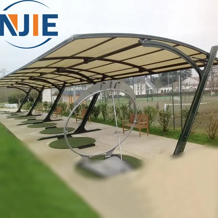 Wind Slip Moderne Carport Ontwerpen/Parkeerplaats Tent Met 1050G/Sqm Pvdf Membraan Dak