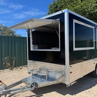 AUSTAR Camion de restauration mobile, camion de café, stand alimentaire, boutique mobile entièrement équipée, structure en aluminium et fibre de verre, résistant à la rouille