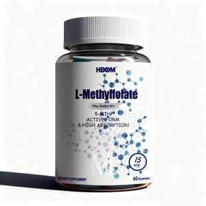 Gummies de L-Méthylfolate OEM ODM avec Méthyl B12, Supplément de Folate 5-MTHF pour l'Humeur, la Santé Cérébrale, la Cognition et l'Immunité - Product Image 1