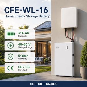51,2V 314Ah LiFePO4 Solarbatterie CFE-WL-16 16kWh Split Wandmontierte Heim-ESS <span class=keywords><strong>6000</strong></span>+ Zyklen CAN CE <span class=keywords><strong>CB</strong></span> Zertifiziert Backup-Batterie - Product Image 2