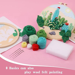 Kit d'accessoires de broderie DIY XIXI, cerceau en plastique de 1 mm d'épaisseur, ciseaux, aiguille à poinçonner, outils en polyester pour les amateurs de tricot manuel et les moines brodeurs - Product Image 6