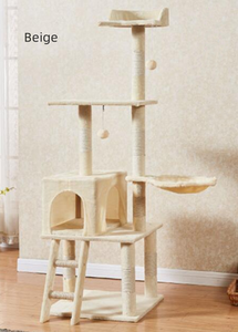 Romanzo giocattolo a cinque fasi con torre <span class=keywords><strong>per</strong></span> <span class=keywords><strong>gatti</strong></span> in Sisal ricoperto di graffio <span class=keywords><strong>colonna</strong></span> da arrampicata in fibra naturale economica gattino attività gatto albero - Product Image 6