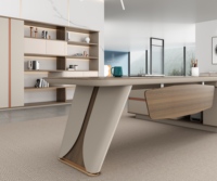 Combinaison de chaise de bureau de direction haut de gamme moderne, table d'ordinateur pour directeur, bureau de patron, salle de direction