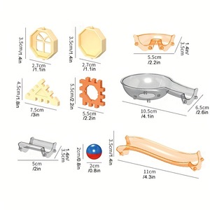 76 adet kök mermer yarış pisti eğitim mermer labirent oyunu yapı taşları kiti DIY mermer çocuklar için blokları çalışır - Product Image 2