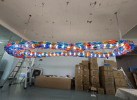Lustre en écailles de dragon, luminaire suspendu en verre coloré pour hall d'hôtel et design d'intérieur de luxe