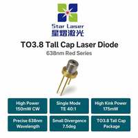 Diode laser ordinaire continue - Nouvelle tête laser SHARP, longueur d'onde 638 nm, puissance 150 mW