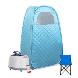 VIGFIT ポータブル折りたたみ式スチームサウナ ポリエステル繊維製 73x73x130cm 全身ホームリラクゼーション用 - Product Image 3