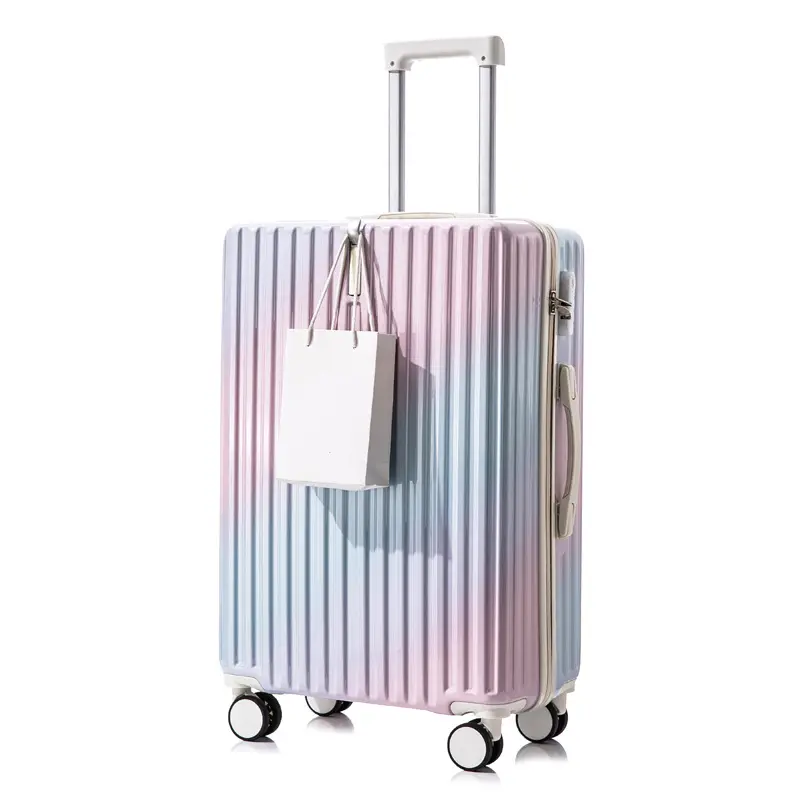 Cor personalizada roda Mala de embarque masculino bagagem Pouco Fresco Bagagem trolley bag mala universal viagem bagagem conjunto