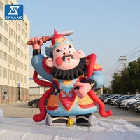 Mascotte gonflable personnalisée du Dieu de la Porte Chinois pour la décoration d'événements festifs