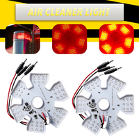 Lampe d'aération rouge intérieure de 4,8 pouces, lampe décorative pour purificateur d'air pour camions Peterbilt Kenworth Freightliner, remorques, camping-cars