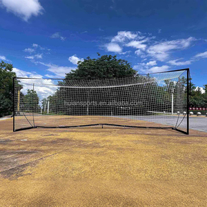 24x8ft kích thước đầy đủ ống thép bền NET mang túi với bánh xe di động và có thể gập lại bóng đá Mục tiêu - Product Image 1