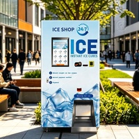 Distributeur automatique de glace Haloo avec écran, disponible 24h/24, pour l'emballage automatique – Distributeur de glace ATM
